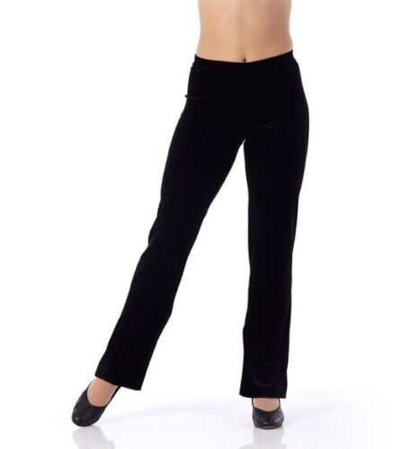 Pantalones elásticos de terciopelo negro niño mediano nuevo disfraz de baile bota corte jazz grifo - Imagen 1 de 11