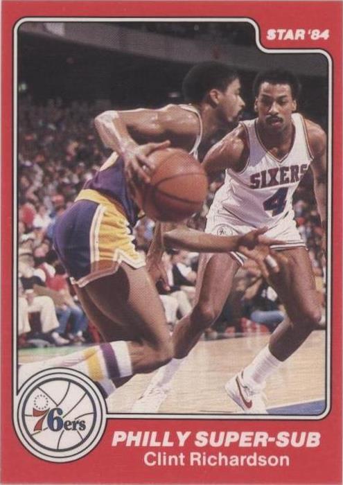 1983-84 Star Philadelphia 76ers 1982-83 NBA World Champions - Clint Richardson #5 - 1 of 2