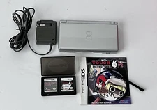 Nintendo DS Lite USG-001 Silver Handheld Console System W/Touch 2 1/2 & Charger