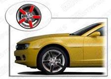 Chevrolet Camaro 19" Wheels Insert Overlay Stripes Decals 2014 2015 Pro Motor