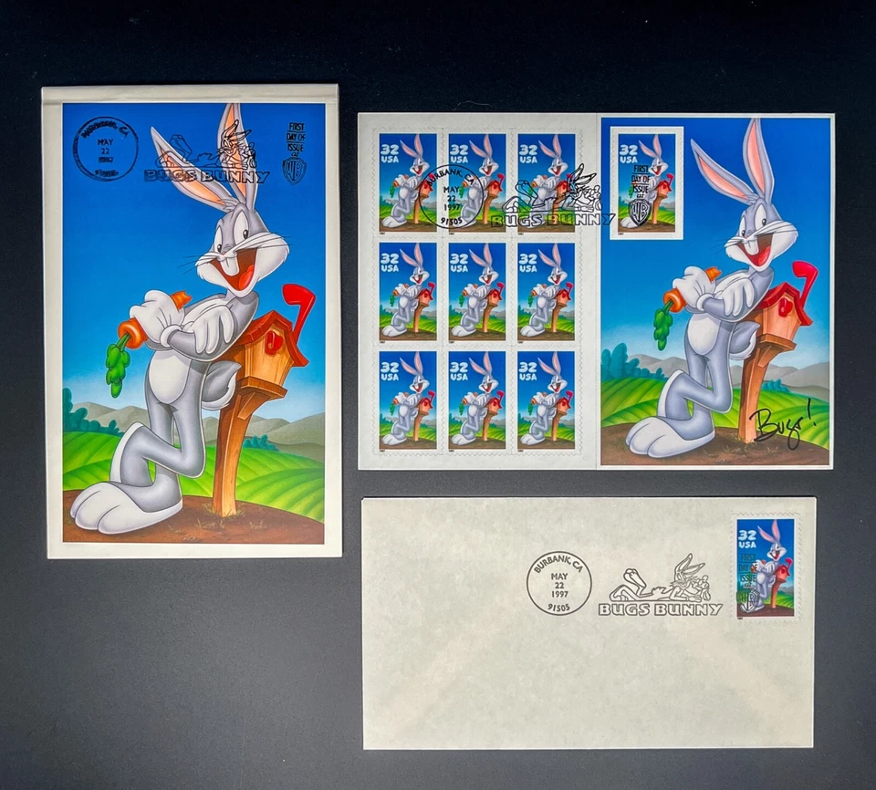 Bugs Bunny Matted Pane Item 8980 Factory Sealed MNH Scott’s 3137 +FDC Stamp - Image 3 of 4