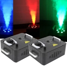 2x 3-1 LED DJ Geyser Smoke Fog Machine DMX RGB Pyro Like Vertical Upspray Fogger