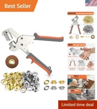 Grommet Kit , Grommet Tool Kit 3/8 Inch Grommets Eyelet Plier Set with 500pcs...