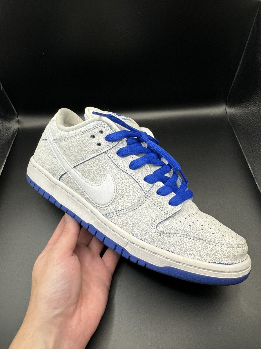 Size 9- Nike SB Dunk Low Premium Cracked Leather Game Royal Size 9- Nike SB Dunk Low Premium Cracked Leather Game Royal