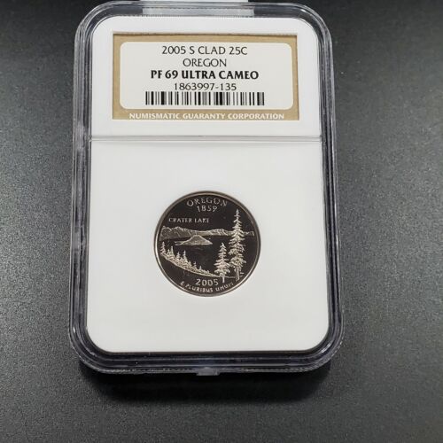 2005 S Complete 5 Coin Clad Proof Quarter Set NGC Graded PF69 UCAM Brown Label - Picture 6 of 7