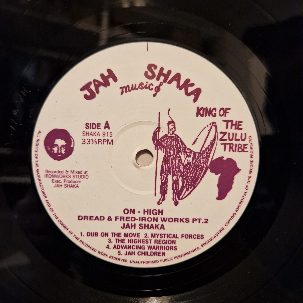 英LP Dread &amp;amp; Fred Iron Works Part 2 SHAKALP915 Jah Shaka /00235 Dread & Fred – Iron Works Parts 1 & 2 (