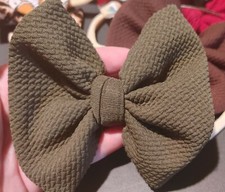 Olive Green Baby Girl Bows