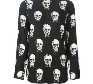 Saint Laurent Mens Skull Long Sleeve 