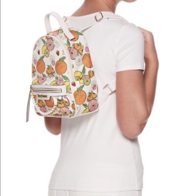 Juicy Couture Pick Ur Petal Rosie Pink Floral Canvas Mini Backpack Purse  Bag NWT