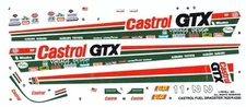 CASTROL GTX TOP FUEL DRAGSTER 1/24th - 1/25th Scale Waterslide Decals