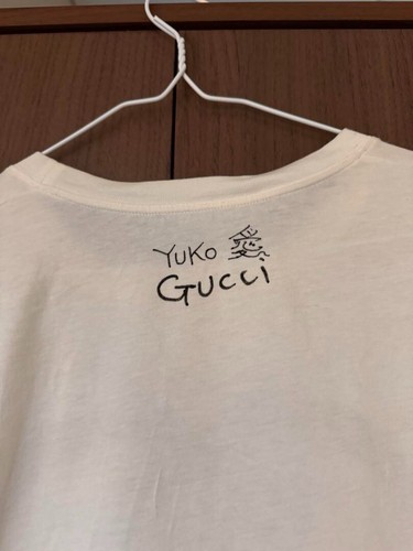 Gucci 548334 T Shirt Yuko Higuci Animal Print White Size L Used From Japan - Picture 3 of 5
