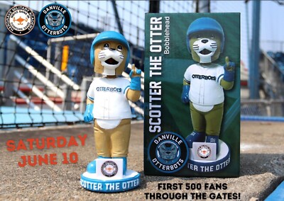 Danville Otterbots Scooter Bobblehead RARE! Limited To 500 SGA