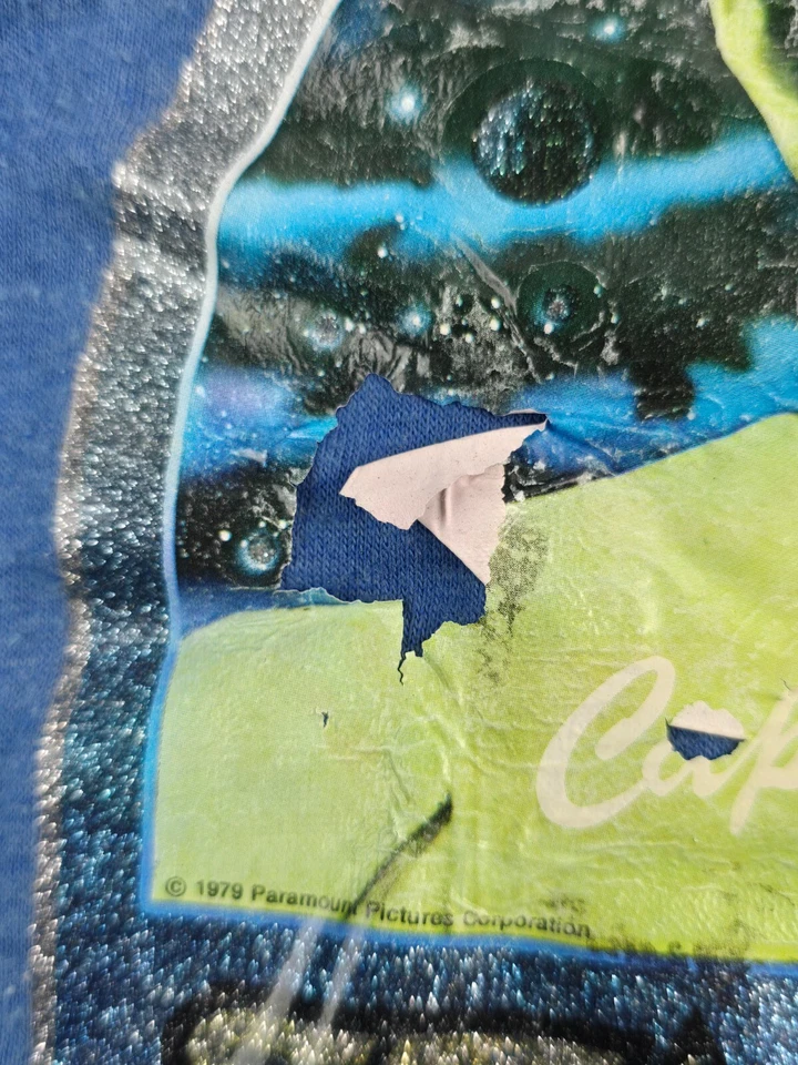 Vintage 1979 Star Trek Captain Kirk T-shirt Kids Size Medium 12/14 -peeling - Image 3 of 4