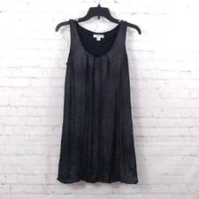 Xhilaration Dress Womens Medium Black Sleeveless Sparkly Bubble Hem Cocktail