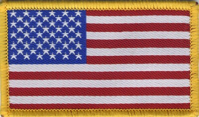 Amerikanische Flagge USA Sterne und Streifen gewebtes Abzeichen Aufnäher 8 cm x 4,5 cm