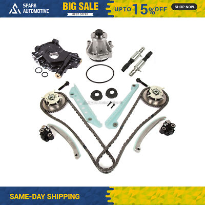 Timing Chain Kit Selenoid Cam Phaser Water Oil Pump Fit 05-10 Ford TRITON 4.6