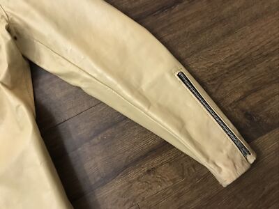 Original Vintage Cream Buco J-100 Steerhide Cafe Racer