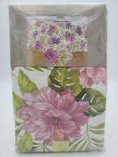 Elrene Home Fashions Island Oasis Vinyl Tablecloth 70" Round Spring Summer New