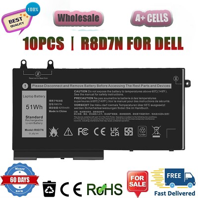 10PCS 1V1XF Battery Replacement or DELL Precision 3540 3550 Latitude 5400 R8D7N