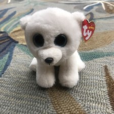 Ty Beanie Baby - ARCTIC the Polar Bear 6” MINT with MINT TAGS Blue Glitter Eyes