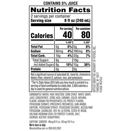 Mountain Dew Kickstart Black Cherry Dew Juice Caffeine 16 Fl Oz 12 Count Ebay
