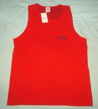 VTG 90s SPEEDO TANK TOP MUSCLE SHIRT RED MEDIUM USA GYM BEACH 80s FITNESS NOS