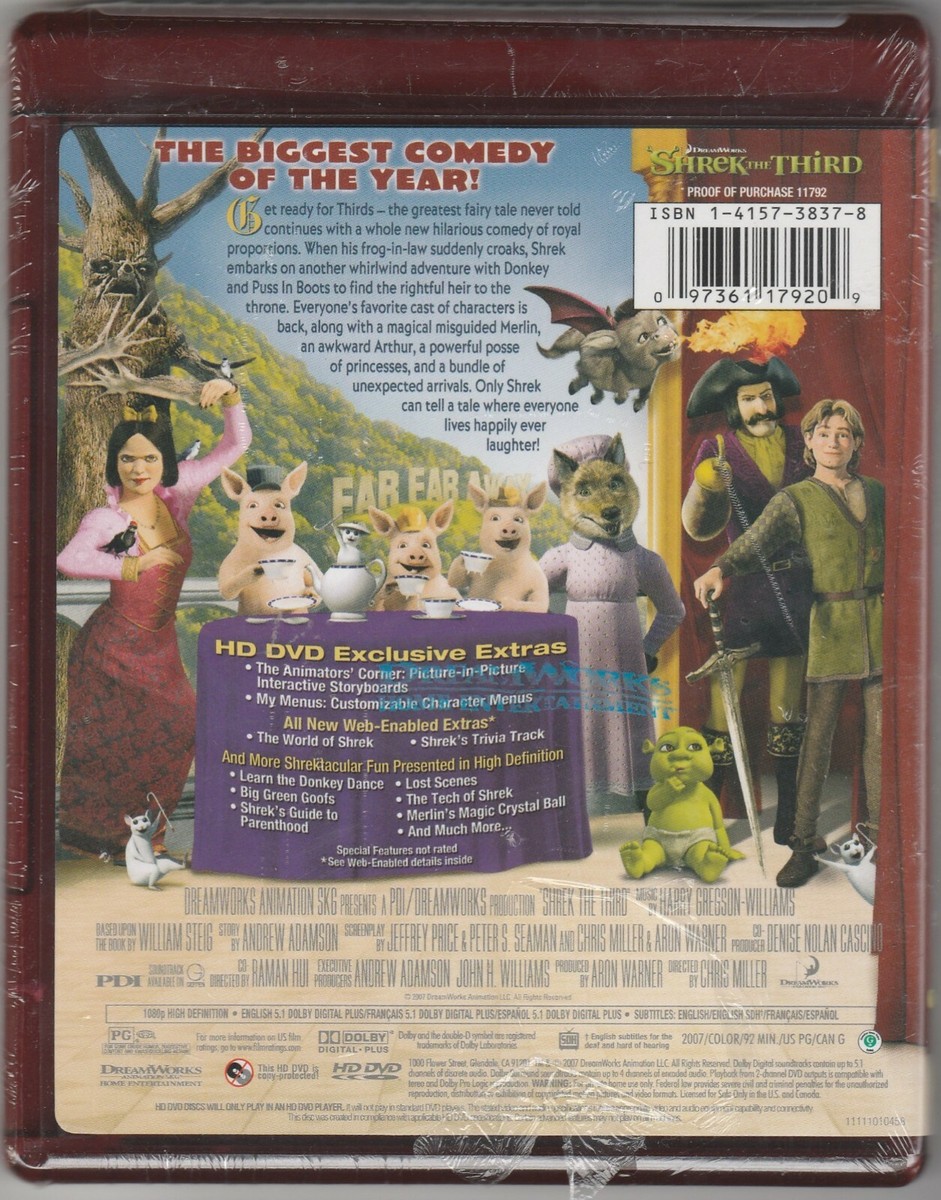 Shrek the Third, DreamWorks (HD DVD ) Brand New (Factory Sealed