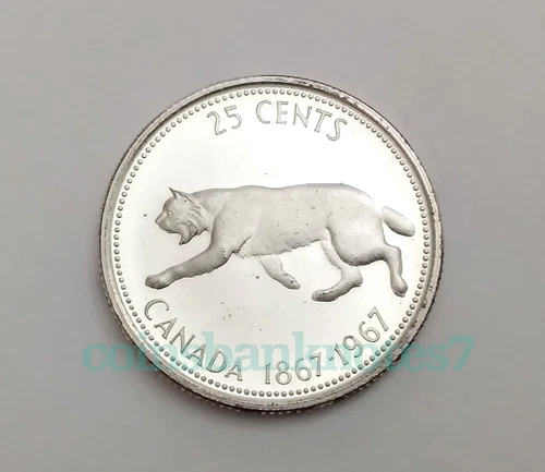 1967 Canada 25 Cents Coin, KM#68 Uncirculated