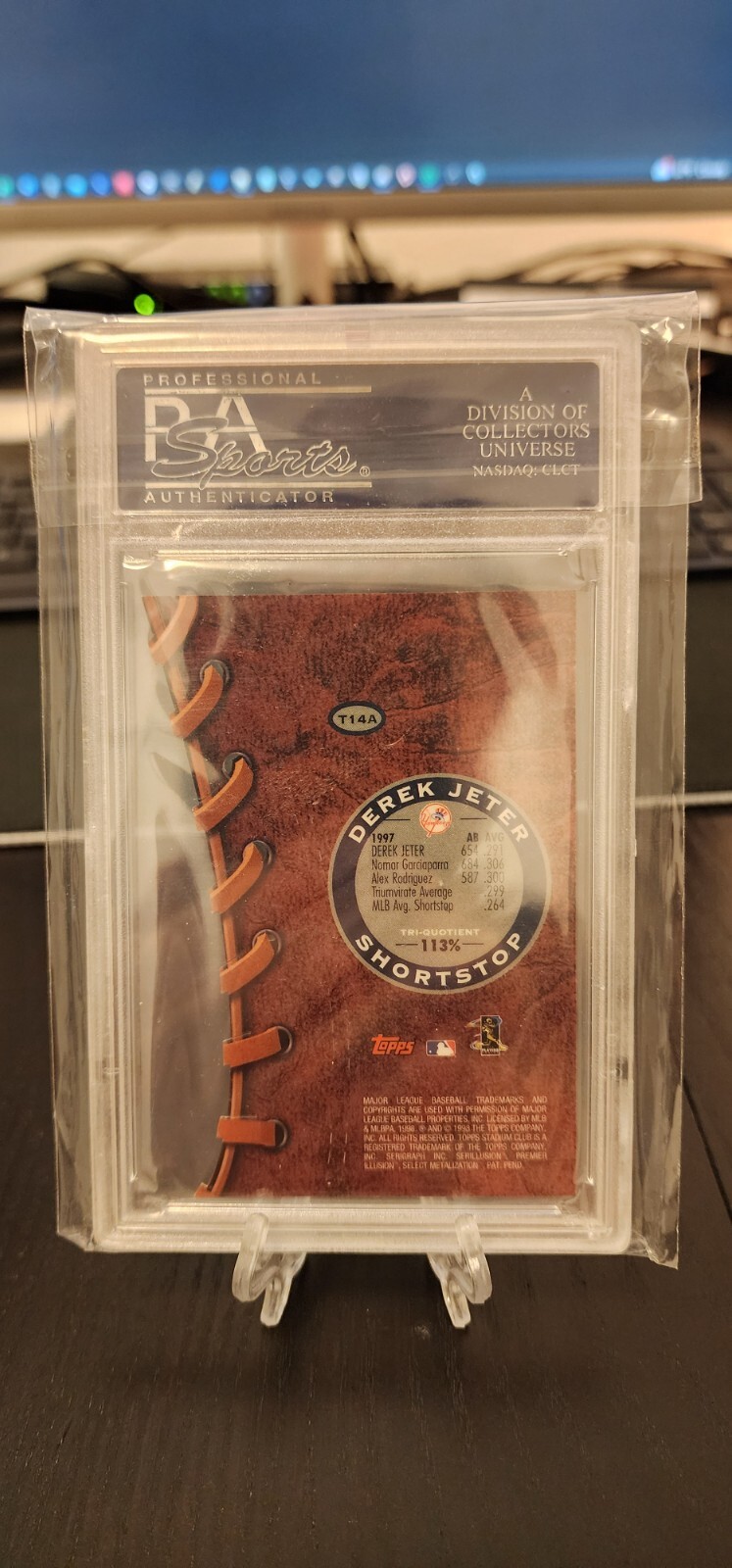 1998 TSC TRIUMVIRATE DEREK JETER #T14A MINT 9 - 08189779 view 2