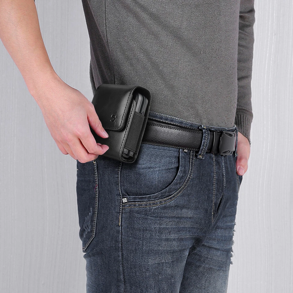 Men's Luxury Faux Leather Belt Loop Holster For Samsung Galaxy Z Flip 5 / Flip 4 - Image 4 of 4