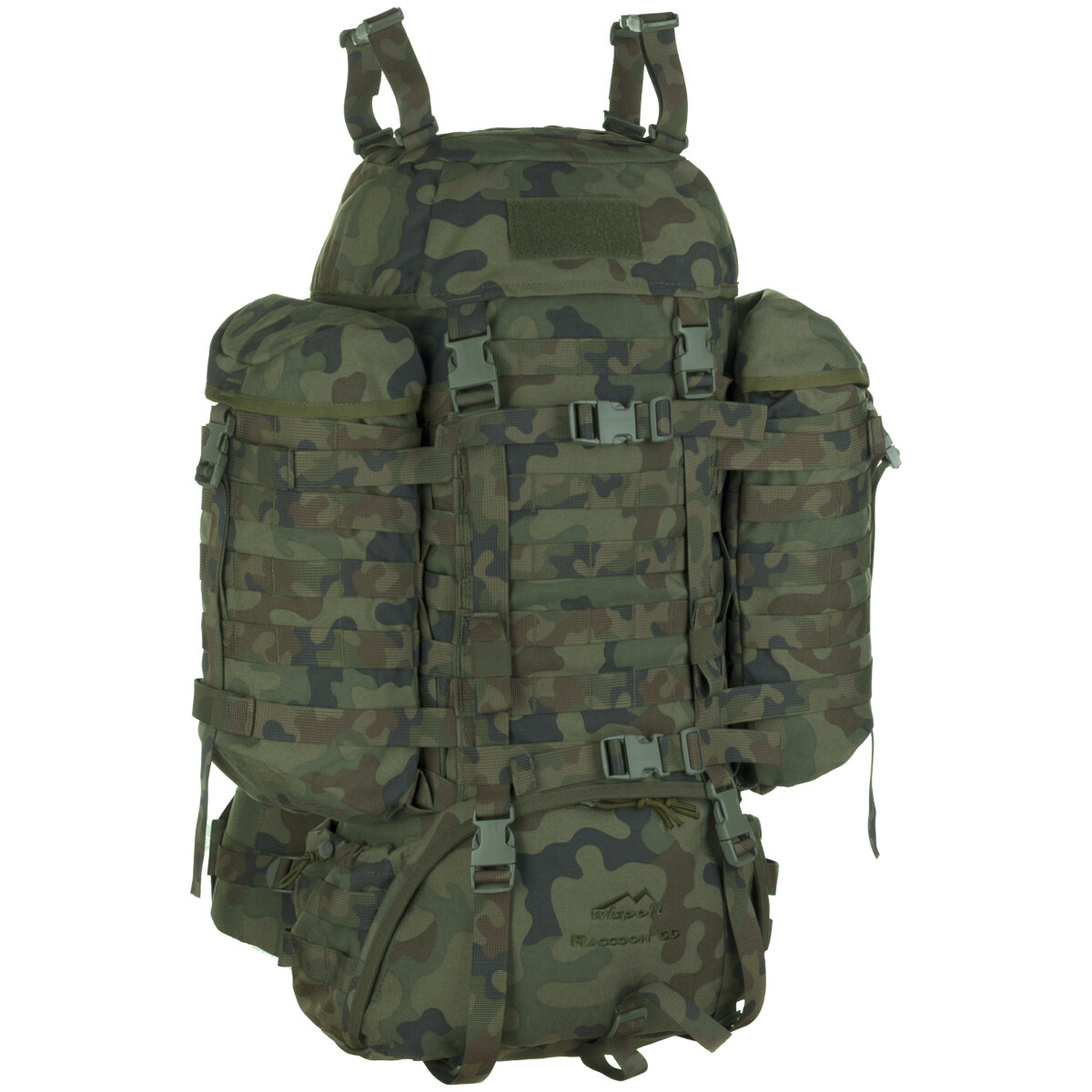 Wisport Raccoon 65L MOLLE Rucksack Backpack PL Surivival Woodland (WZ-93) Camo