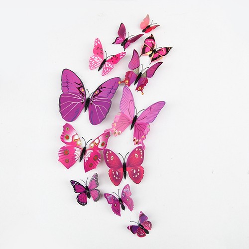 12Pcs 3D Butterfly Wall Stickers Fridge Magnet Art Design Decal Kids Home Decor - Picture 10 of 16