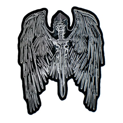 10 Crow Night Watch Wings Sword Grim Reaper Biker Jacket Back Patch Gangster Mc Ebay
