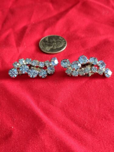 Earrings Soft Blue Rhinestone Clasp Earrings