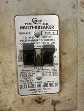 Colt’s Patent Fire Arms Mfg. Co. Vintage Electrical Multi Breaker Panel Cover