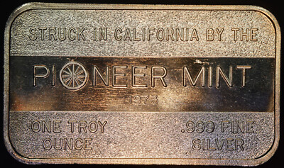1974 Old US Mint San Francisco CA 100 Pioneer Mint 1oz 999 FINE