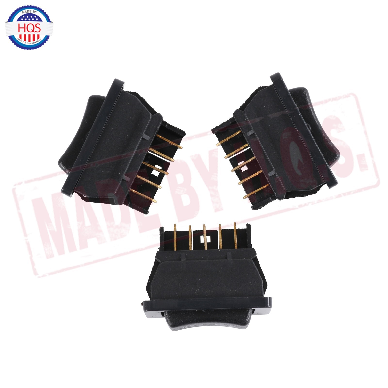 3x 5-pin 12V ON/OFF SPST Momentary Power Window Rocker Switch ...