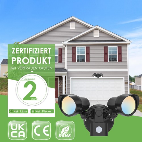 LED Fluter Außenleuchte mit Bewegungsmelder Wandleuchte Mit/ohne Fernbedienung - Bild 11 von 20