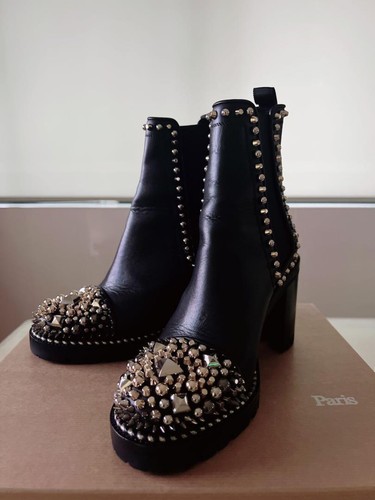 Stivali Chelsea Christian Louboutin Chasse in pelle impreziosita 37 - Foto 10 di 24