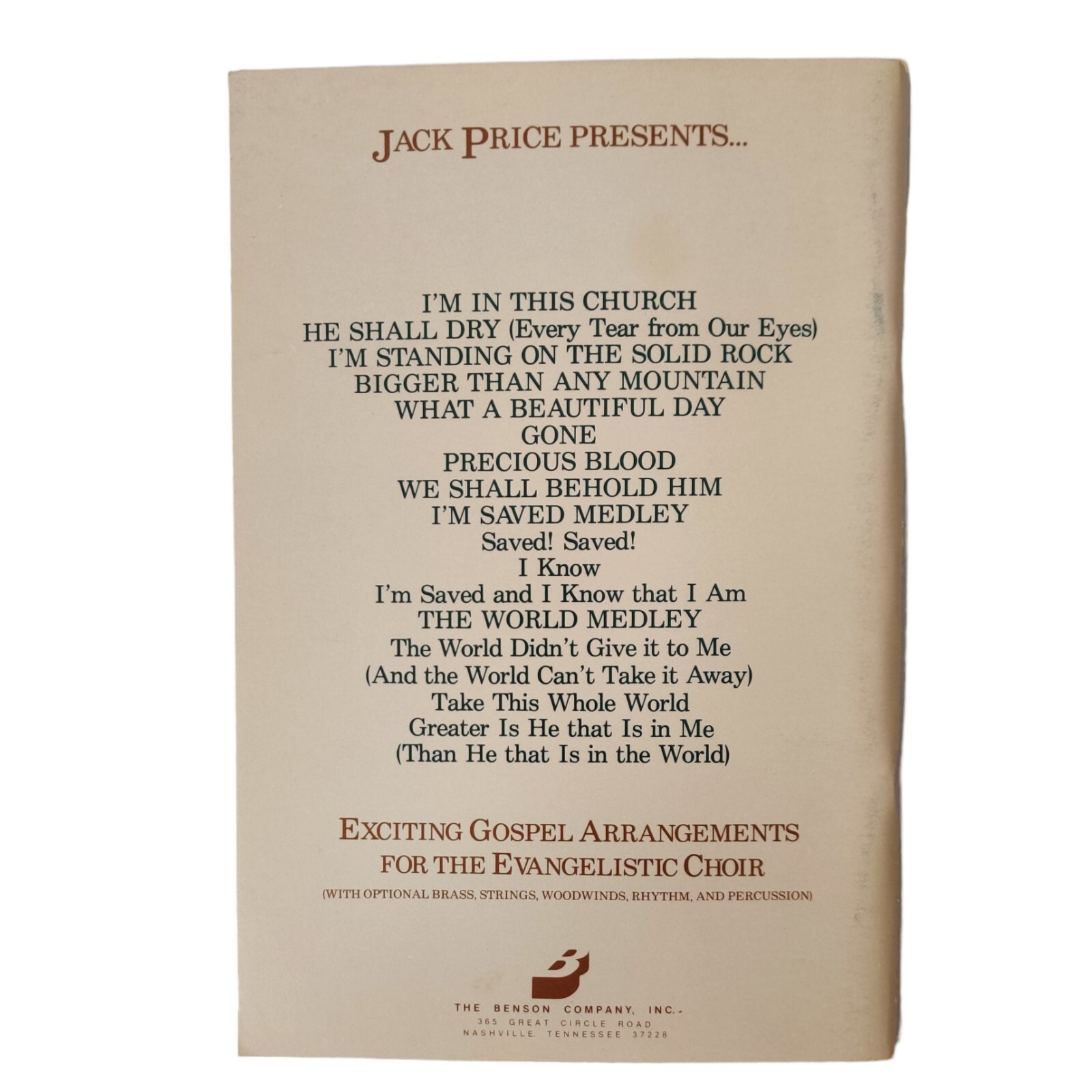 Simply Gospel With Brass Camp Kirkland SATB Choir Songbook Jack Price