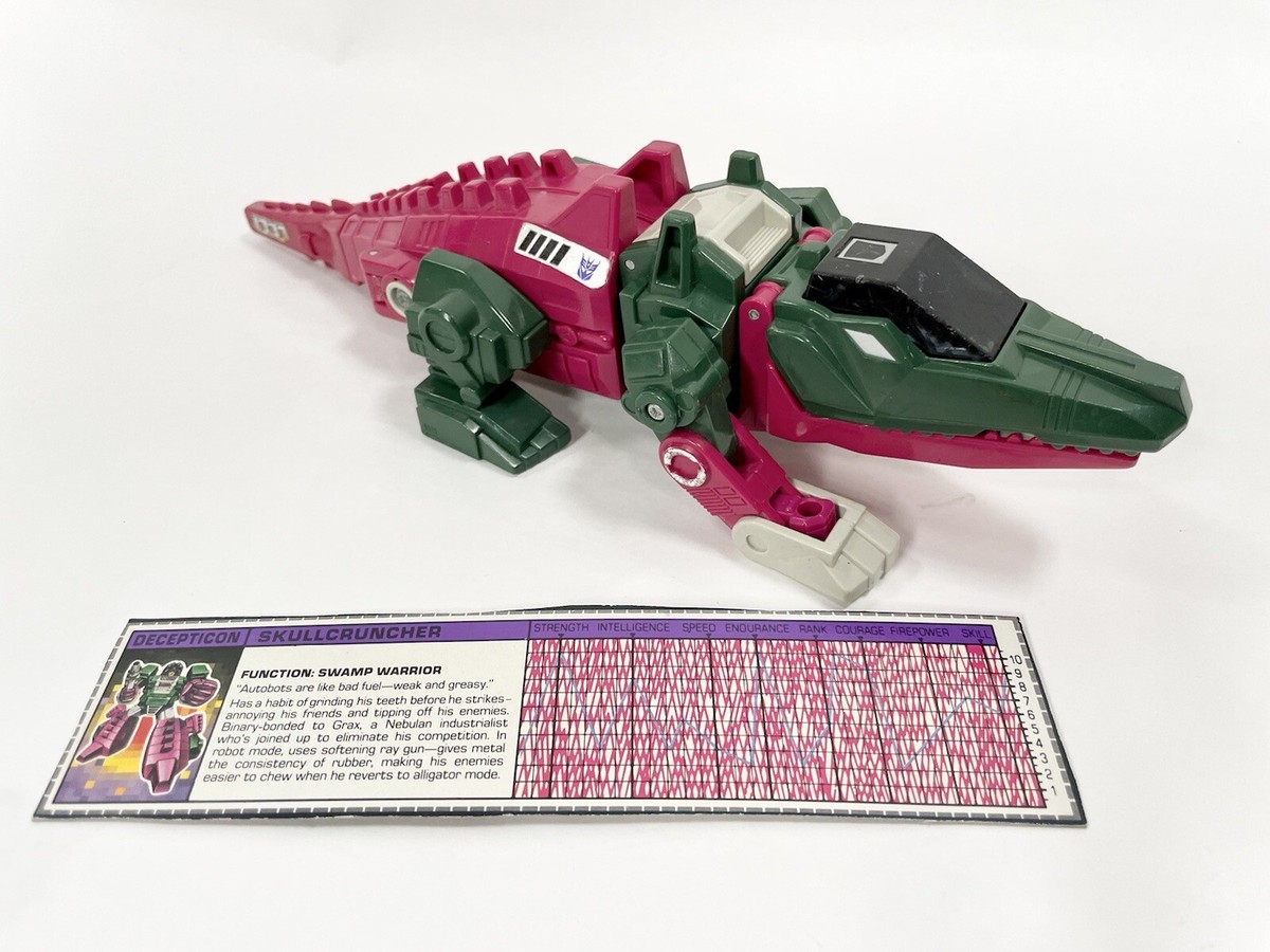 Vintage Skullcruncher Headmaster G1 Transformer w/ Tail Laser 