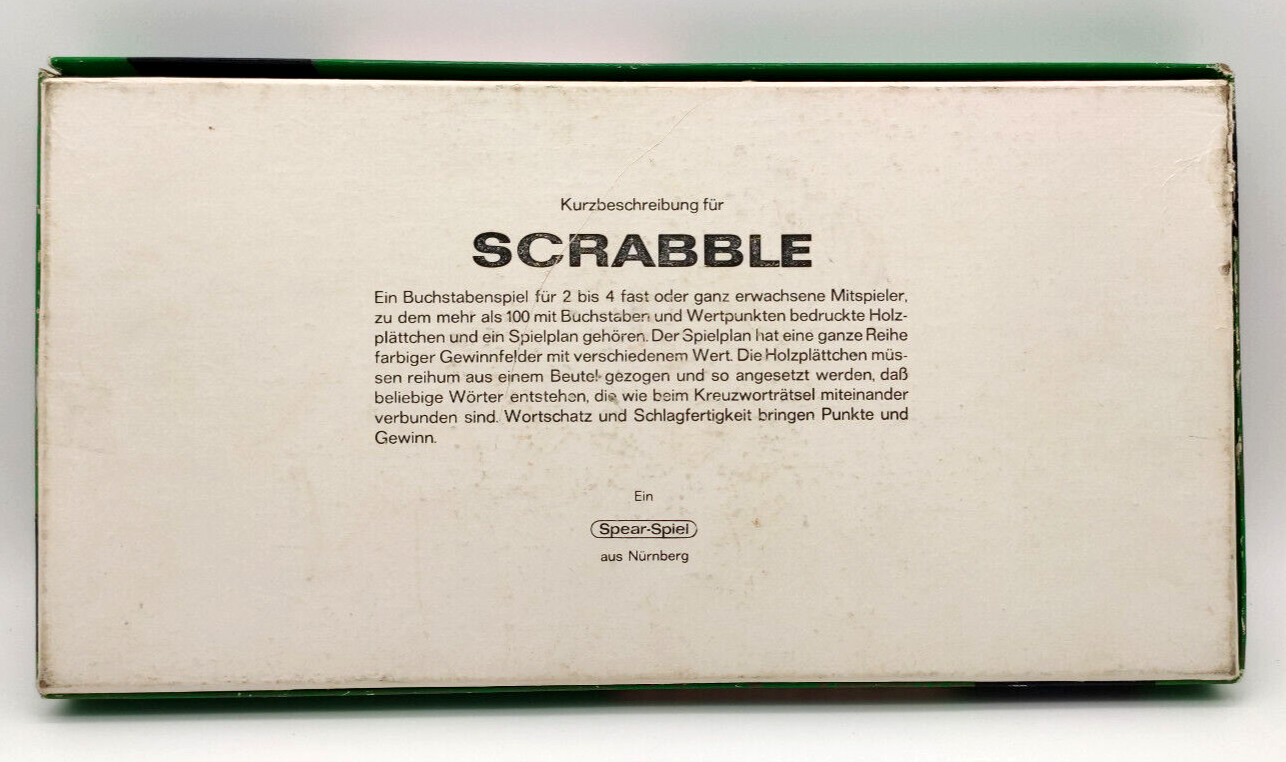 scrabble jeux spear 51332 INCOMPLET manque 2 lettres PORT OFFERT