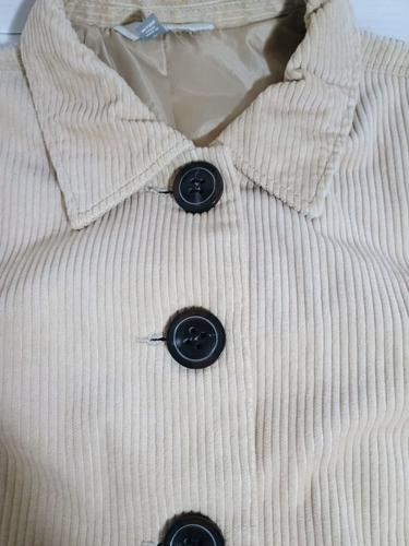 Mujer Relativity XL Abrigo Pana Botón Grande Chaqueta Beige con Botones Marrón - Imagen 9 de 10