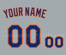Baseball New York Mets Customized Number Kit for 1995-1997 Road Uniform