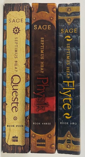 Angie Sage SEPTIMUS HEAP, books 2, 3, 4: FLYTE, PHYSIK, & QUESTE pb Very Good - Picture 3 of 6