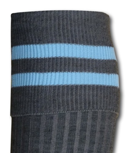 School Uniform Knee Length Wool Knee Socks - Many Trim Colours - Adult Sizes - Picture 35 of 35