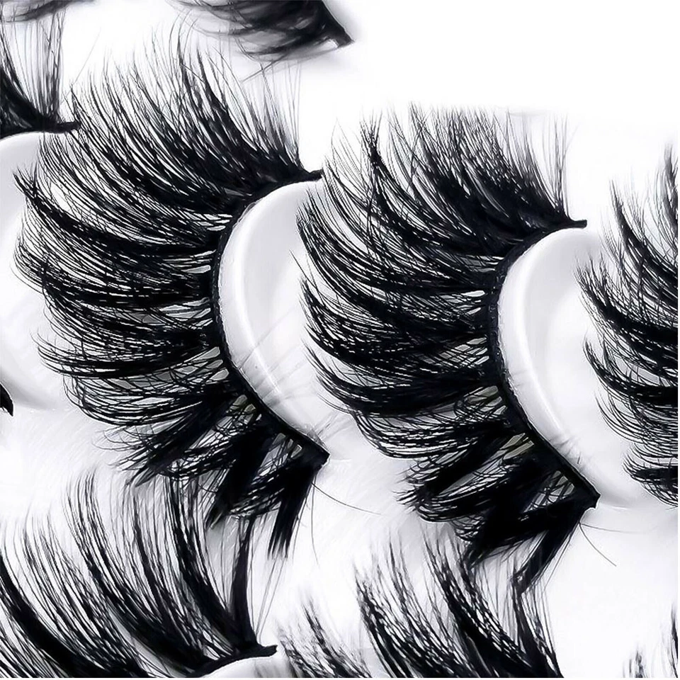 20Pairs False Mink Eyelashes Natural Extension 3D Soft Black Lashes Volume Long - Image 3 of 4