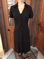 Black LOFT Flounce Flare Dress - Size 8