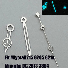 Watch Hands Silver Green Bluegree Luminous Fit NH35 NH36 ETA 2824 2836 Miyota 82