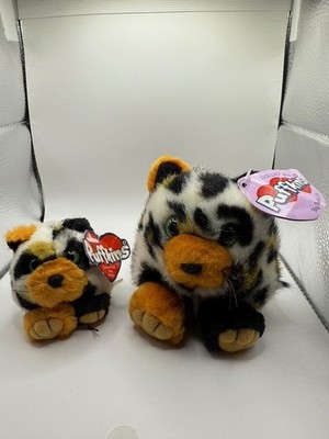 Puffkins Plush ''CALLIE'' Calico Cat + Mini Keychain with tags